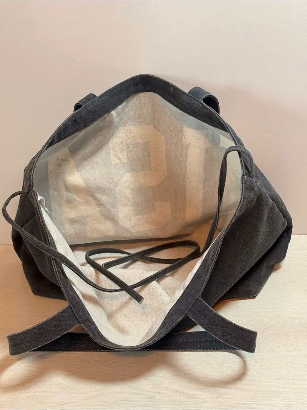 USA Black Canvas Tote Bag